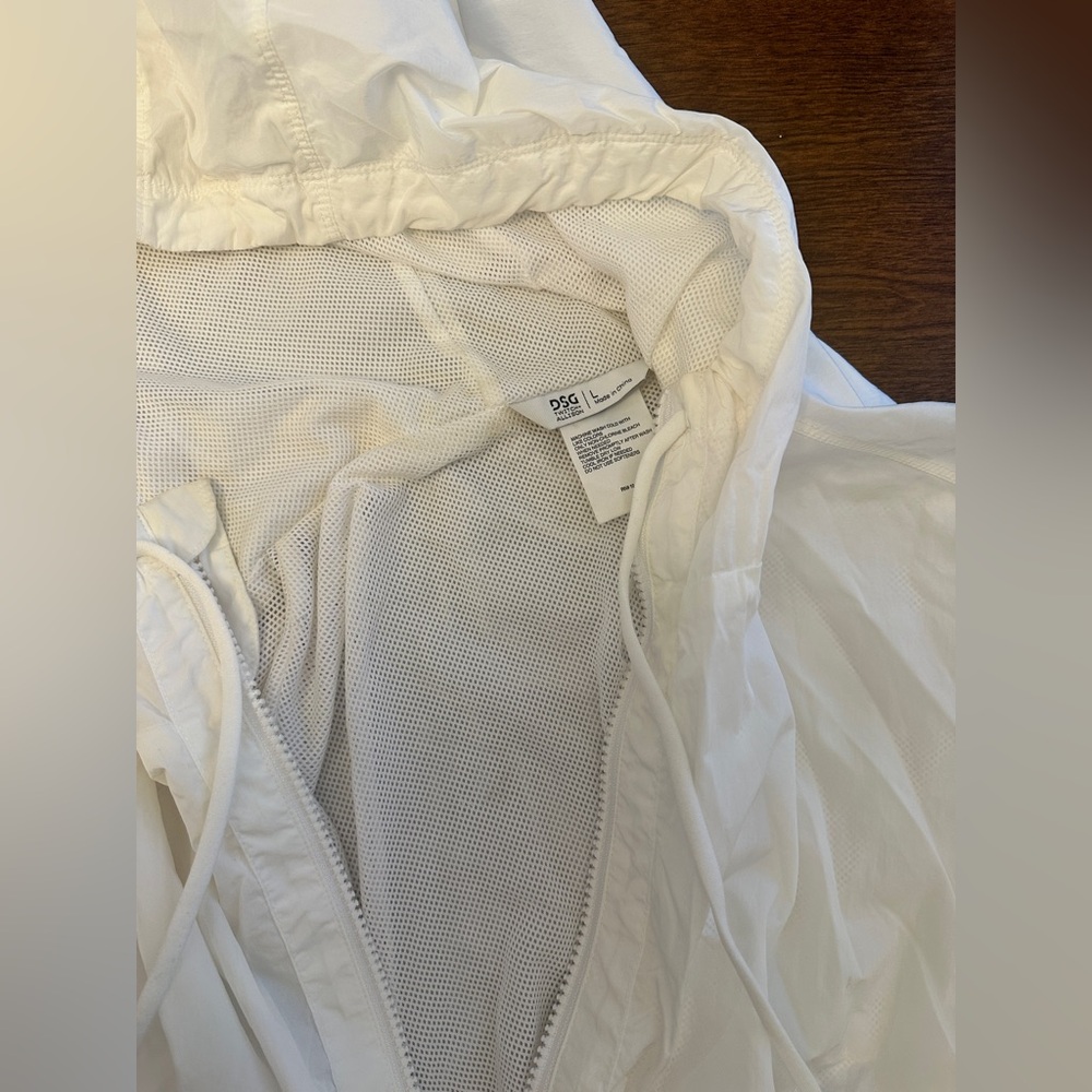 DSG Classic White Zip-Up Hoodie Rain Coat - Picture 3 of 9